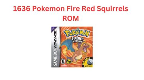 pokemon fire red 1.0 rom squirrels|1636 Pokemon Fire Red Squirrels – ROM Download